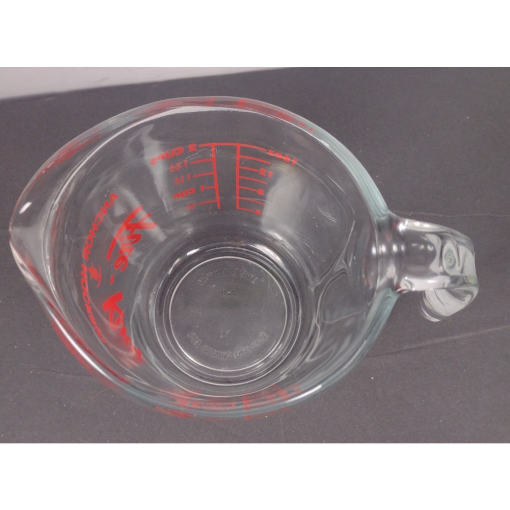 Vintage FIRE KING 2-Cup Measuring Cup Anchor Hocking 16 OZ - Picture 4 of 5